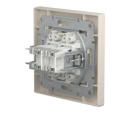 Розетка комп'ютерна RJ-45 подвійна, кремовий, EPH4400123 Schneider Asfora