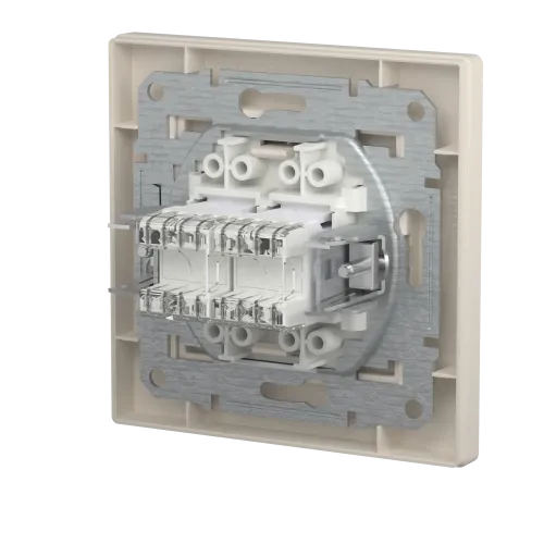 Розетка комп'ютерна RJ-45 подвійна, кремовий, EPH4400123 Schneider Asfora
