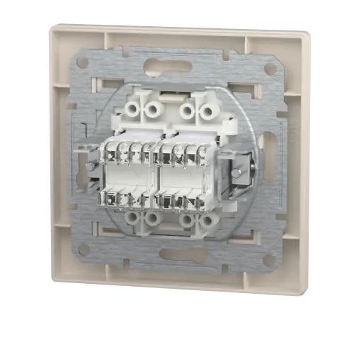 Розетка комп'ютерна RJ-45 подвійна, кремовий, EPH4400123 Schneider Asfora