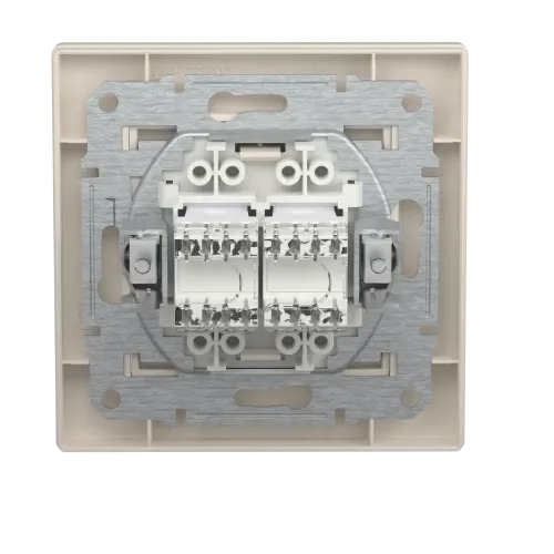 Розетка комп'ютерна RJ-45 подвійна, кремовий, EPH4400123 Schneider Asfora