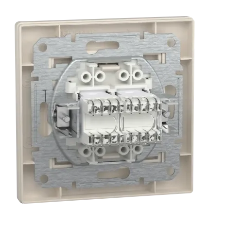 Розетка комп'ютерна RJ-45 подвійна, кремовий, EPH4400123 Schneider Asfora