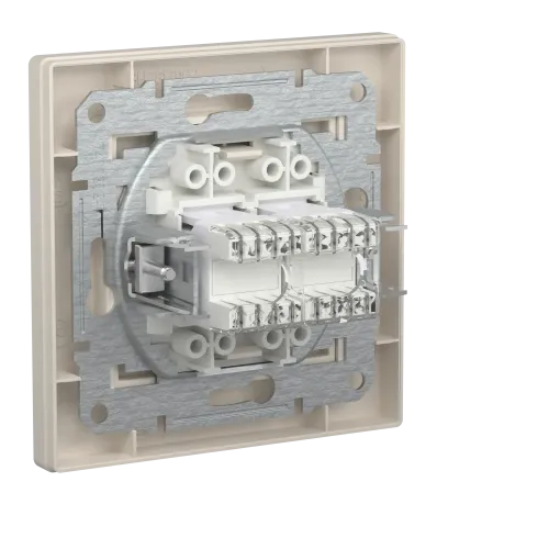 Розетка комп'ютерна RJ-45 подвійна, кремовий, EPH4400123 Schneider Asfora