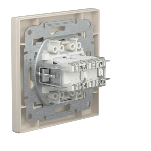 Розетка комп'ютерна RJ-45 подвійна, кремовий, EPH4400123 Schneider Asfora