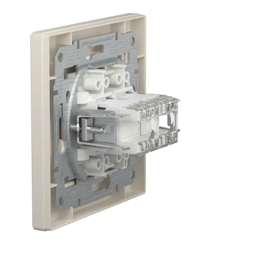 Розетка комп'ютерна RJ-45 подвійна, кремовий, EPH4400123 Schneider Asfora