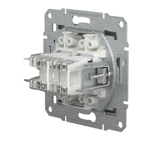 Розетка компьютерная RJ-45 двойная, алюминий, EPH4400161 Asfora Schneider