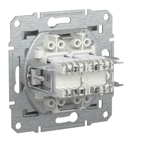 Розетка компьютерная RJ-45 двойная, алюминий, EPH4400161 Asfora Schneider