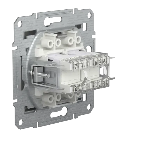 Розетка компьютерная RJ-45 двойная, алюминий, EPH4400161 Asfora Schneider
