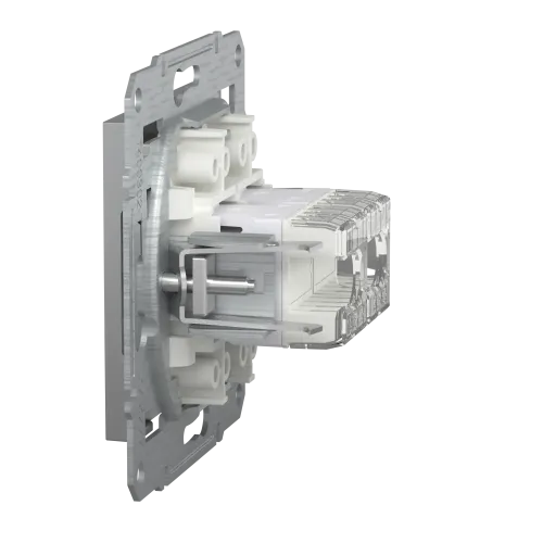 Розетка компьютерная RJ-45 двойная, алюминий, EPH4400161 Asfora Schneider