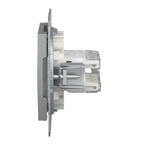 Розетка компьютерная RJ-45 двойная, алюминий, EPH4400161 Asfora Schneider