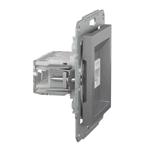 Розетка комп'ютерна RJ-45 подвійна, сталь, EPH4400162 Asfora Schneider