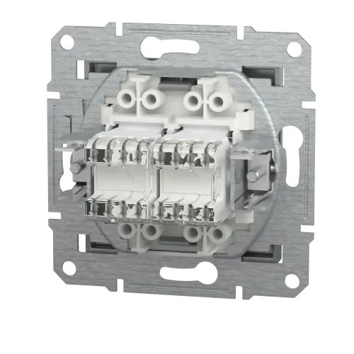 Розетка комп'ютерна RJ-45 подвійна, сталь, EPH4400162 Asfora Schneider