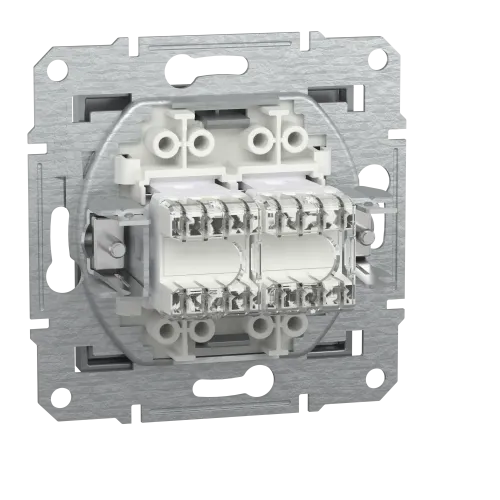 Розетка комп'ютерна RJ-45 подвійна, сталь, EPH4400162 Asfora Schneider