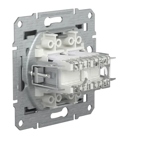 Розетка комп'ютерна RJ-45 подвійна, сталь, EPH4400162 Asfora Schneider