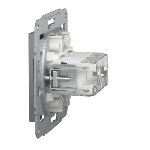 Розетка комп'ютерна RJ-45 подвійна, сталь, EPH4400162 Asfora Schneider
