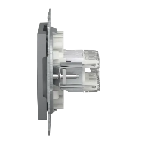 Розетка комп'ютерна RJ-45 подвійна, сталь, EPH4400162 Asfora Schneider