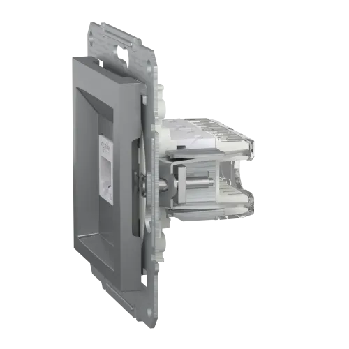 Розетка комп'ютерна RJ-45 подвійна, сталь, EPH4400162 Asfora Schneider