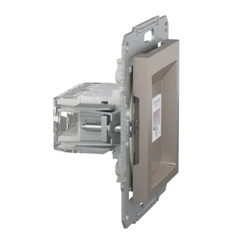 Розетка компьютерная RJ-45 двойная, бронза, EPH4400169 Asfora Schneider