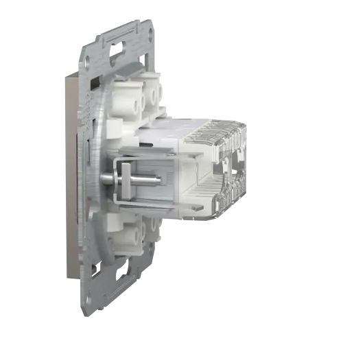 Розетка компьютерная RJ-45 двойная, бронза, EPH4400169 Asfora Schneider