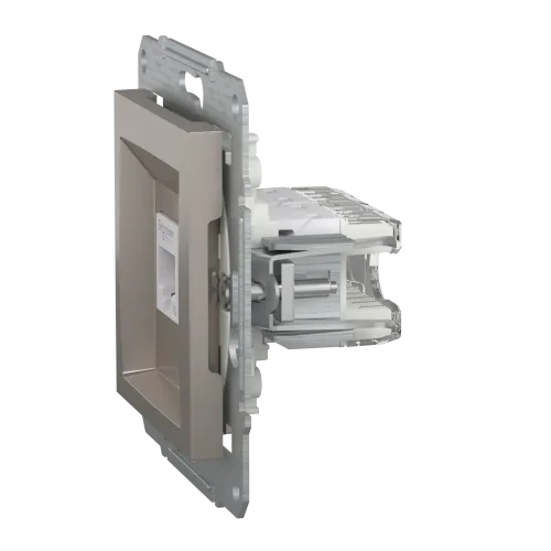 Розетка компьютерная RJ-45 двойная, бронза, EPH4400169 Asfora Schneider