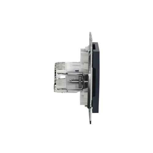 Розетка компьютерная RJ-45 двойная, антрацит, EPH4400171 Asfora Schneider