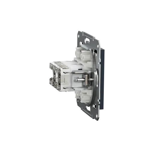 Розетка компьютерная RJ-45 двойная, антрацит, EPH4400171 Asfora Schneider