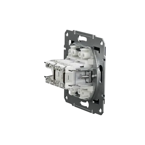 Розетка компьютерная RJ-45 двойная, антрацит, EPH4400171 Asfora Schneider