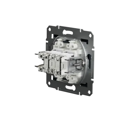 Розетка компьютерная RJ-45 двойная, антрацит, EPH4400171 Asfora Schneider