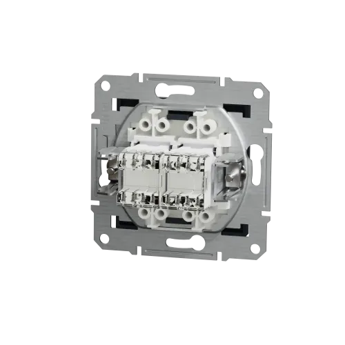 Розетка компьютерная RJ-45 двойная, антрацит, EPH4400171 Asfora Schneider