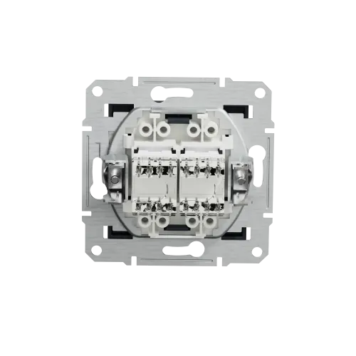 Розетка компьютерная RJ-45 двойная, антрацит, EPH4400171 Asfora Schneider
