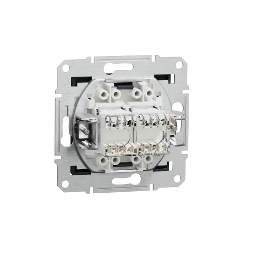 Розетка компьютерная RJ-45 двойная, антрацит, EPH4400171 Asfora Schneider