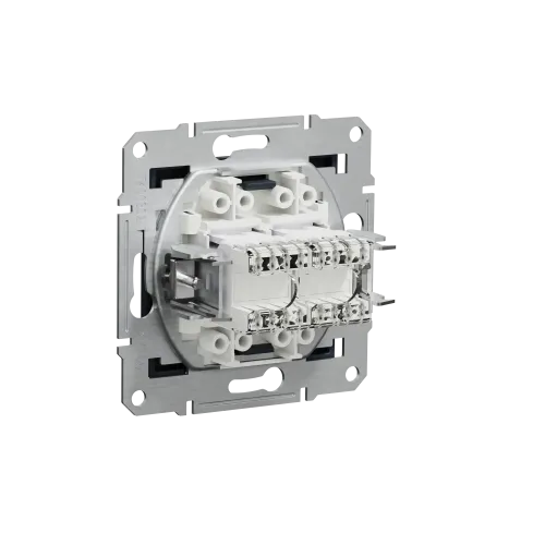 Розетка компьютерная RJ-45 двойная, антрацит, EPH4400171 Asfora Schneider