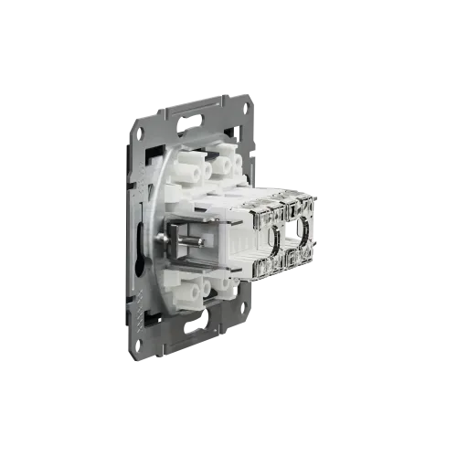 Розетка компьютерная RJ-45 двойная, антрацит, EPH4400171 Asfora Schneider