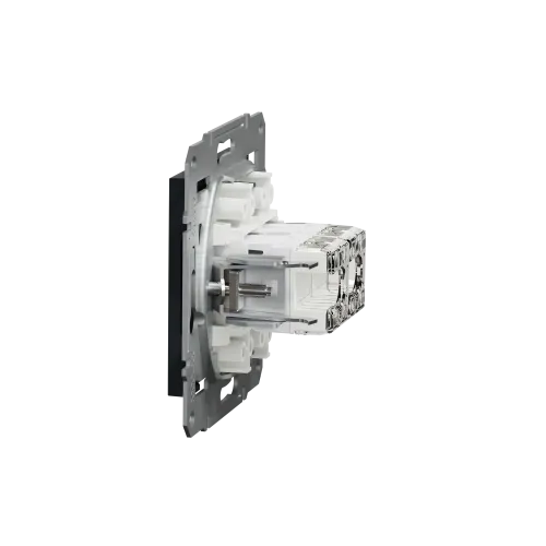 Розетка компьютерная RJ-45 двойная, антрацит, EPH4400171 Asfora Schneider