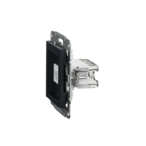 Розетка компьютерная RJ-45 двойная, антрацит, EPH4400171 Asfora Schneider