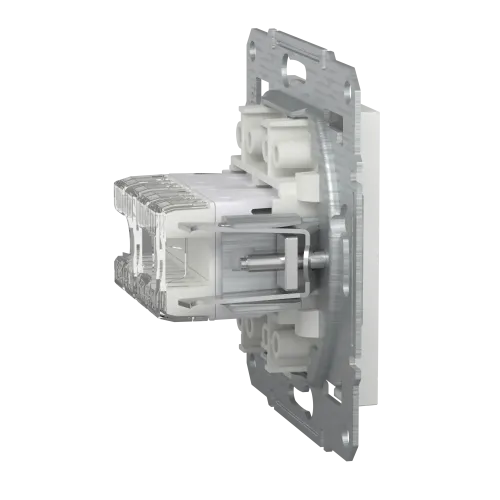 Розетка компьютерная RJ45 двойная, белый, Schneider Asfora