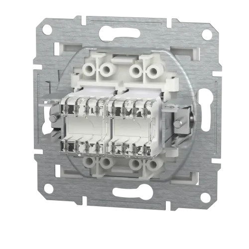 Розетка компьютерная RJ45 двойная, белый, Schneider Asfora