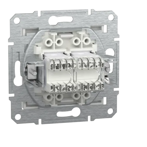 Розетка компьютерная RJ45 двойная, белый, Schneider Asfora