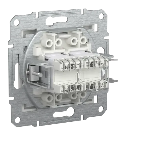 Розетка компьютерная RJ45 двойная, белый, Schneider Asfora