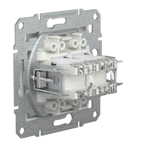 Розетка компьютерная RJ45 двойная, белый, Schneider Asfora