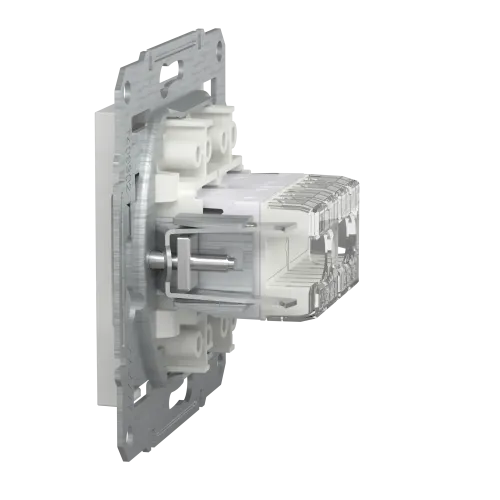 Розетка компьютерная RJ45 двойная, белый, Schneider Asfora