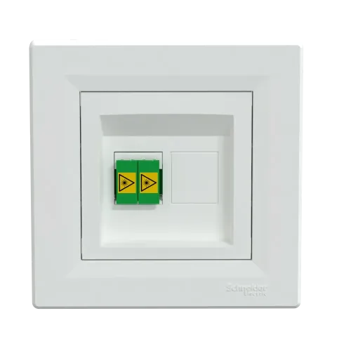 Розетка оптоволоконная LC APC Duplex, белый, EPH4600121 Schneider Asfora