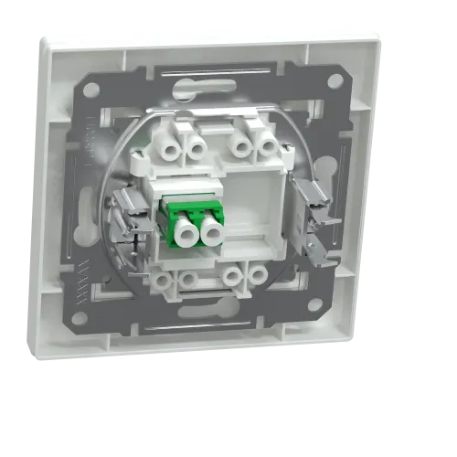 Розетка оптоволоконная LC APC Duplex, белый, EPH4600121 Schneider Asfora
