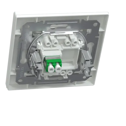 Розетка оптоволоконная LC APC Duplex, белый, EPH4600121 Schneider Asfora