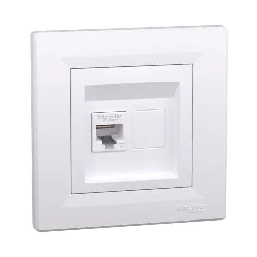 Розетка компьютерная RJ45 кат.6, белый, EPH4700121 Schneider Asfora