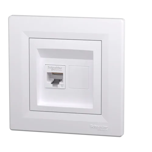 Розетка компьютерная RJ45 кат.6, белый, EPH4700121 Schneider Asfora