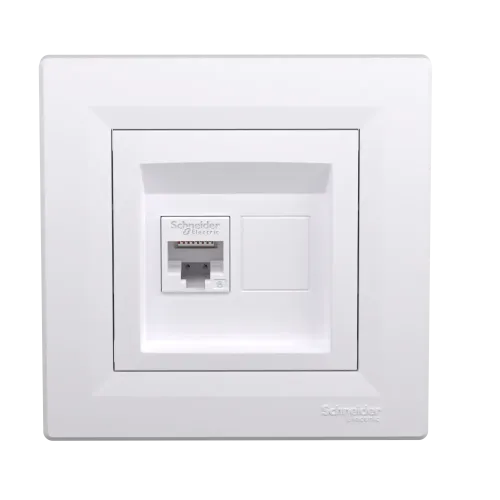Розетка компьютерная RJ45 кат.6, белый, EPH4700121 Schneider Asfora