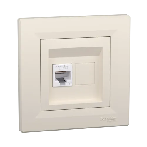 Розетка компьютерная RJ-45 кат.6, кремовый, EPH4700123 Schneider Asfora