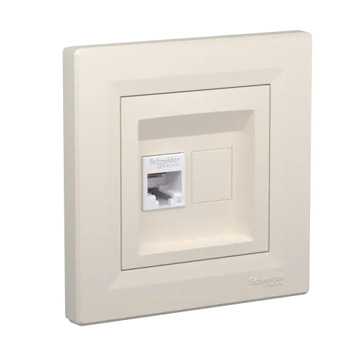 Розетка компьютерная RJ-45 кат.6, кремовый, EPH4700123 Schneider Asfora