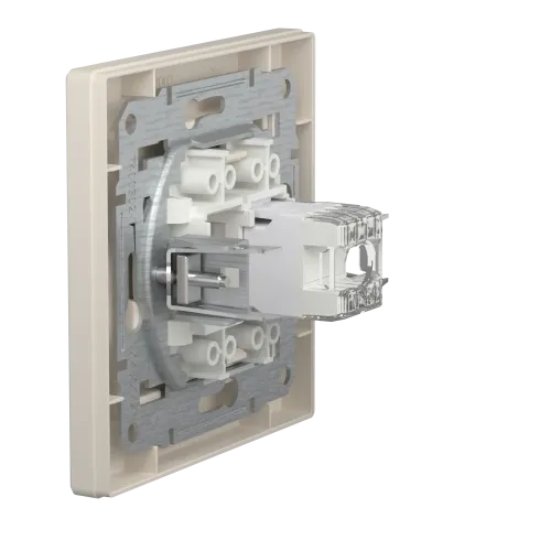 Розетка компьютерная RJ-45 кат.6, кремовый, EPH4700123 Schneider Asfora