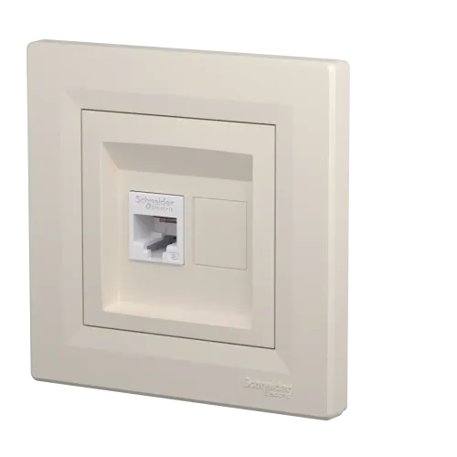 Розетка компьютерная RJ-45 кат.6, кремовый, EPH4700123 Schneider Asfora
